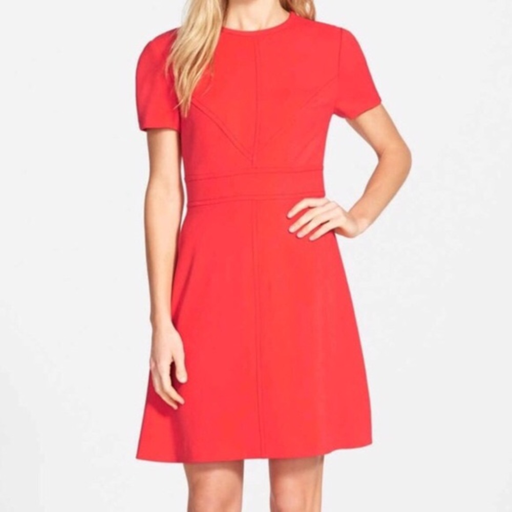 Eliza J Red Fit & Flare Dress